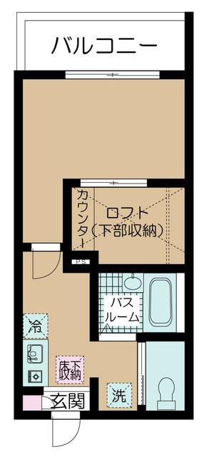 フェリーチェ南阿佐ヶ谷(1K/1階)の間取り写真