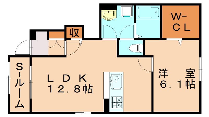 リヴェールコートIII(1LDK/1階)の間取り写真