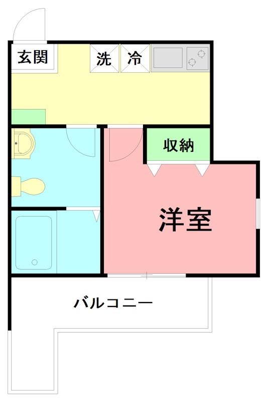 α PARKS イースト(1K/3階)の間取り写真