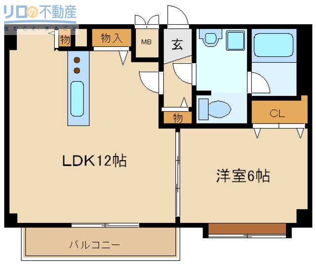 フォレストコート イタミ(1LDK/2階)の間取り写真