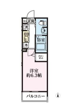 エルスタンザ東綾瀬(1K/3階)の間取り写真