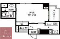 シャンテ与力町(1K/3階)の間取り写真