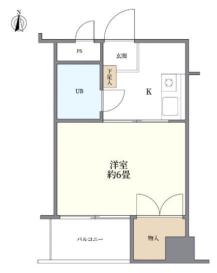 ダイアパレス浜松町(1K/5階)の間取り写真