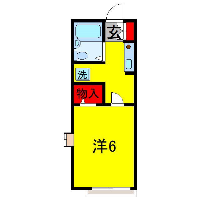 FMハイツ(1K/1階)の間取り写真