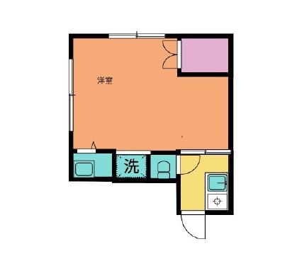 コーポマグノリア(1K/1階)の間取り写真