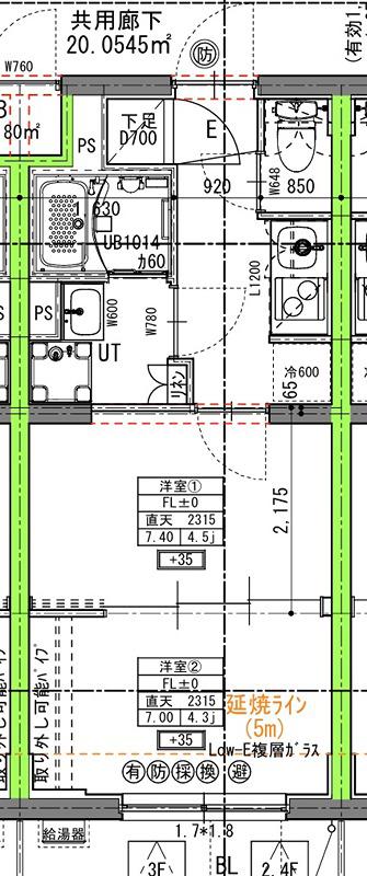 ラヴィエール住吉駅前(2K/4階)の間取り写真