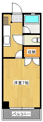 サンパティークヴェール(1K/3階)の間取り写真