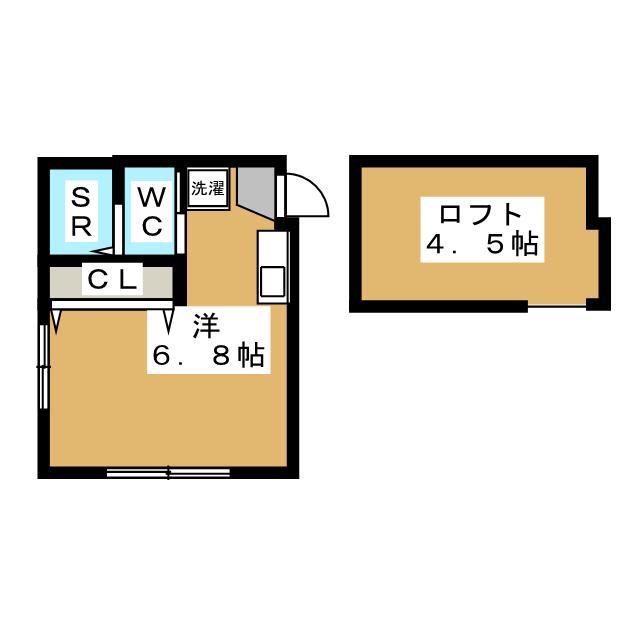 テトラコート(ワンルーム/1階)の間取り写真