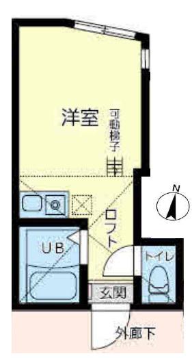 クレストコート横浜(ワンルーム/1階)の間取り写真
