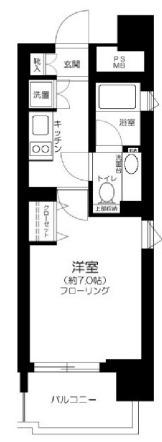 アクロス目黒(1K/5階)の間取り写真
