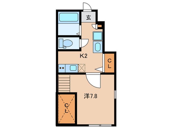 MAISON SA XX(1K/1階)の間取り写真