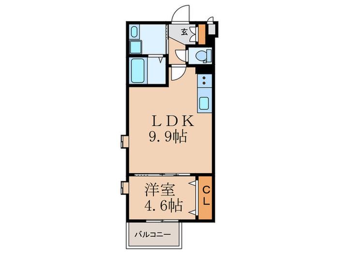KTIレジデンス淀(1LDK/1階)の間取り写真