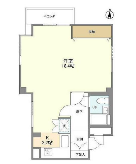 ホメスト池尻(ワンルーム/2階)の間取り写真