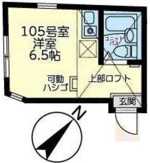 ユナイト黄金町ロザンナの杜(ワンルーム/1階)の間取り写真