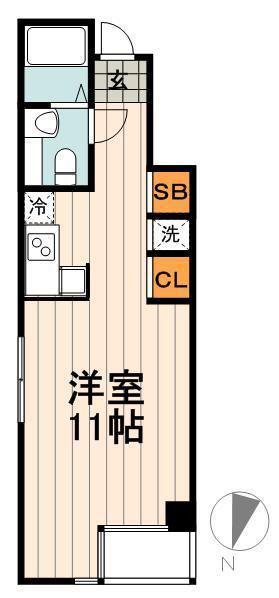 FLATS一番町(1K/6階)の間取り写真