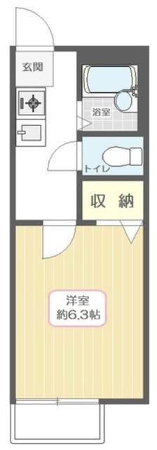 パークステュディオ堀切菖蒲園A(1K/2階)の間取り写真