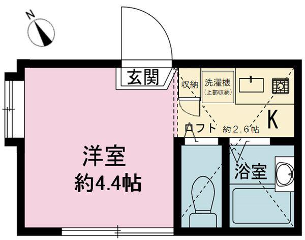 東武東上線 北池袋駅 徒歩3分 2階建 築13年(ワンルーム/2階)の間取り写真