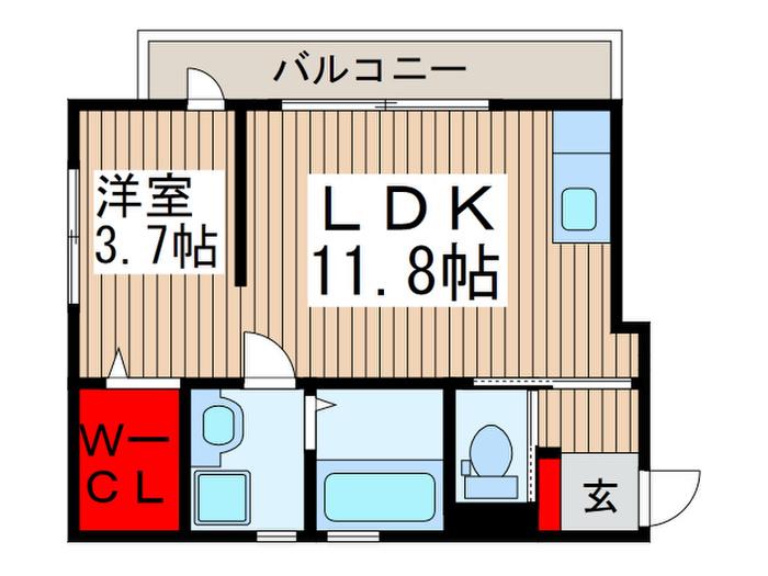 アーバンステージ桜町(1LDK/2階)の間取り写真