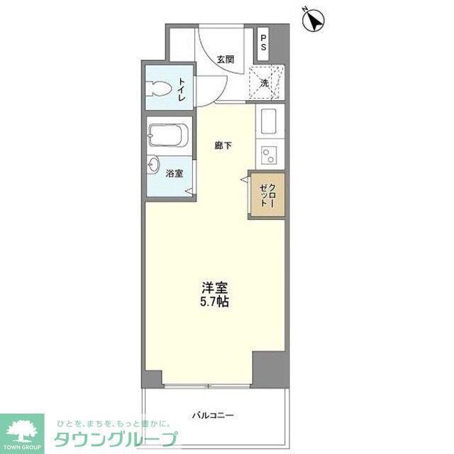 ディオケネス(ワンルーム/2階)の間取り写真