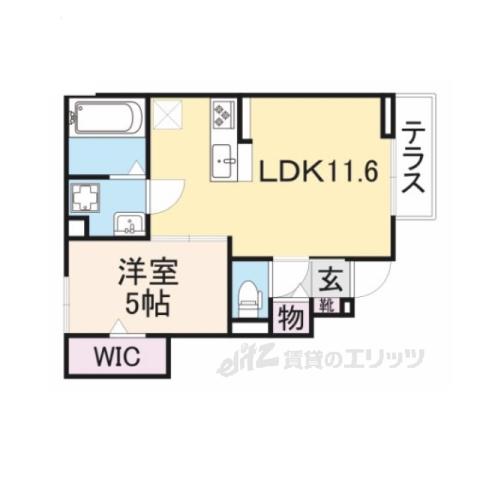 フォレストパーク瀬田(1LDK/1階)の間取り写真