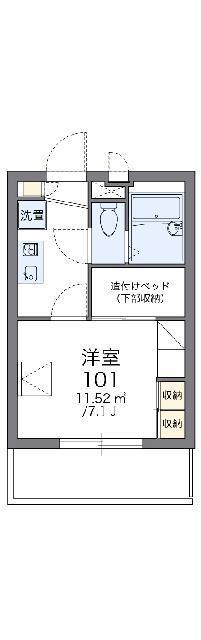 レオパレスストリーム(1K/2階)の間取り写真