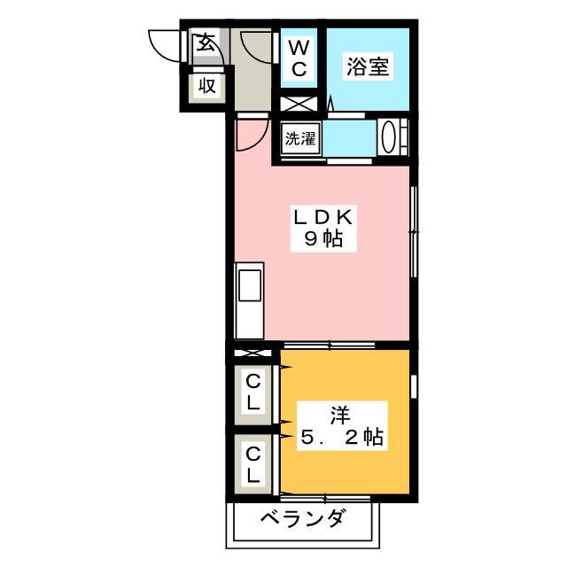 LAULEA湘南(1LDK/3階)の間取り写真