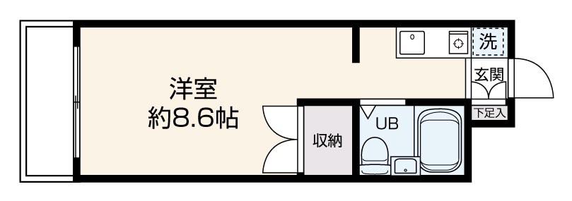 フォーサイト大塚(1K/2階)の間取り写真
