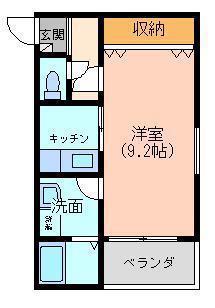 アクティオン薬園町(1K/1階)の間取り写真