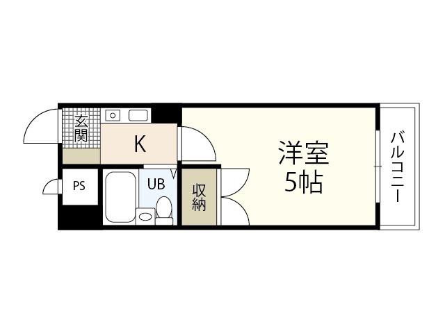 コート上東雲(1K/4階)の間取り写真