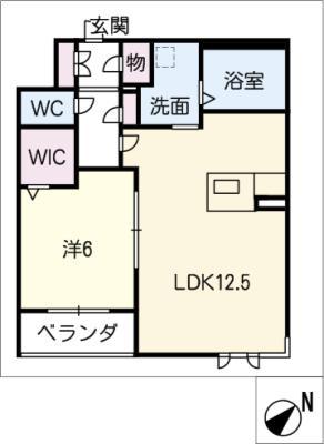 CASAVIVACE(1LDK/3階)の間取り写真