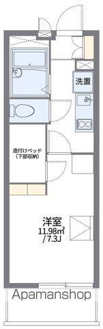 レオパレスきずり(1K/3階)の間取り写真