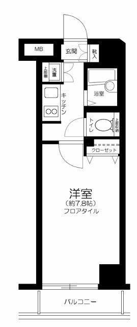 LE-LION SHINJUKU-OCHIAI(1K/1階)の間取り写真