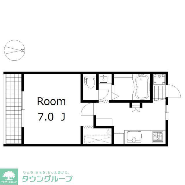 TACT(1K/2階)の間取り写真