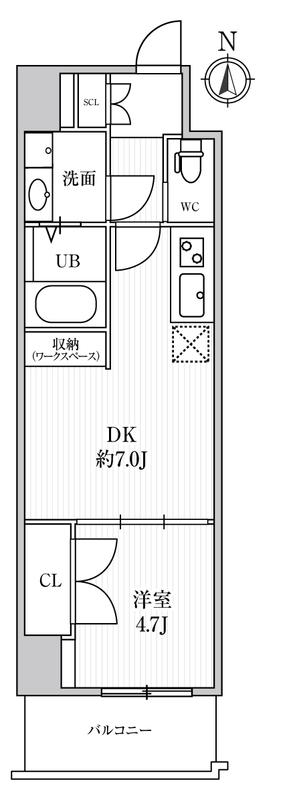 CAVANAYOTSUYA カバナ プラス ヨツヤ(1DK/8階)の間取り写真
