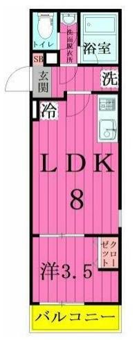 レヴィシア ビルディング.3(1LDK/2階)の間取り写真
