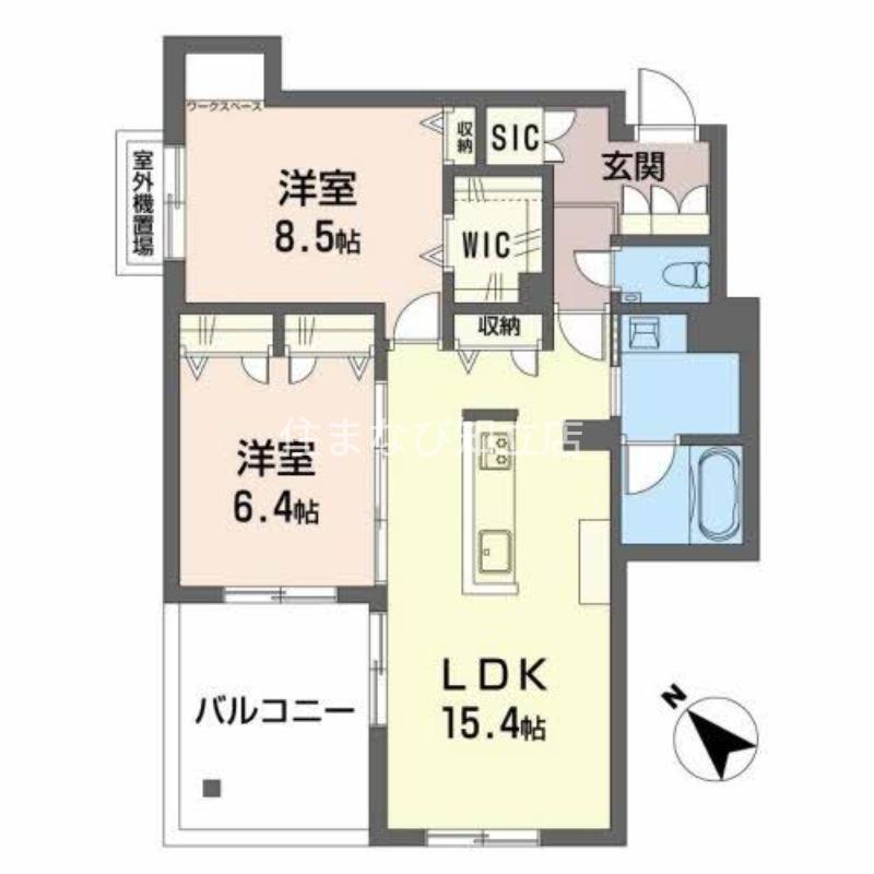 LUCA(2LDK/3階)の間取り写真
