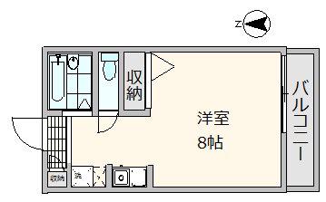 常盤メゾン久我山(ワンルーム/1階)の間取り写真