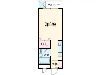 ガーデンハイツ橋本(ワンルーム/1階)の間取り写真