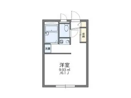 レオパレスフロイデ(1K/1階)の間取り写真