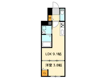 GROWTH KIBANAⅡ(1LDK/1階)の間取り写真