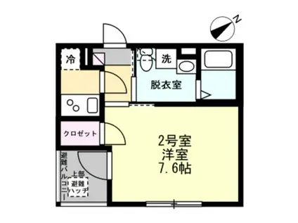 ベイルーム横須賀逸見(1K/3階)の間取り写真
