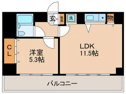 ライオンズプラザ新横浜(1LDK/4階)の間取り写真