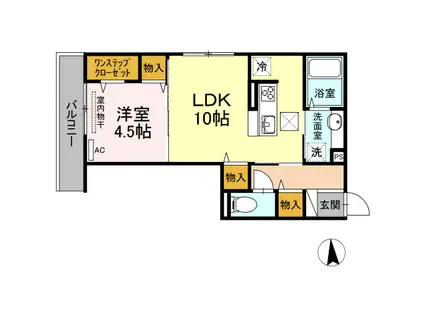メセナ吉行(1LDK/1階)の間取り写真