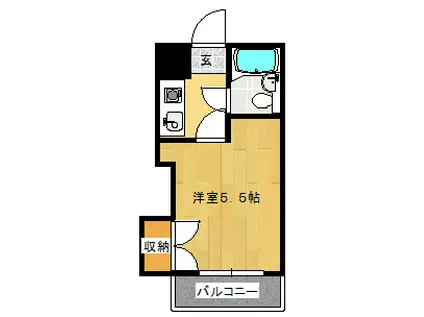 プレステージ横田(1K/4階)の間取り写真