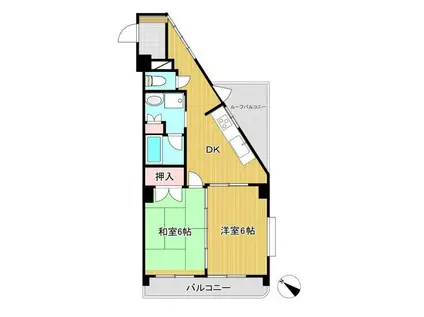 S・Kマンション(2DK/5階)の間取り写真