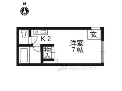 プチハイツつぼくら(ワンルーム/1階)の間取り写真