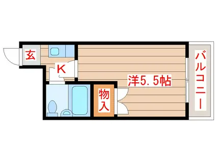 プレステージ横田(1K/4階)の間取り写真