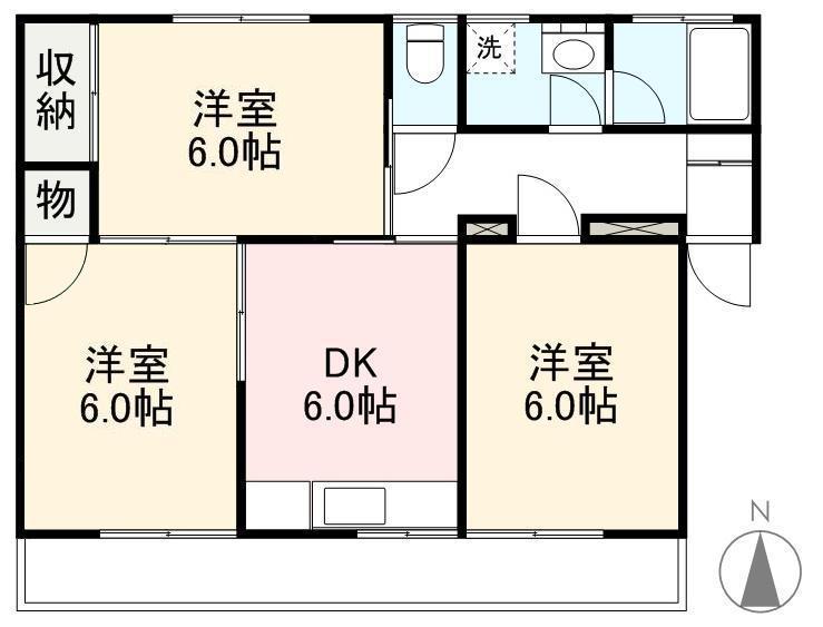 太田マンション(3DK/2階)の間取り写真