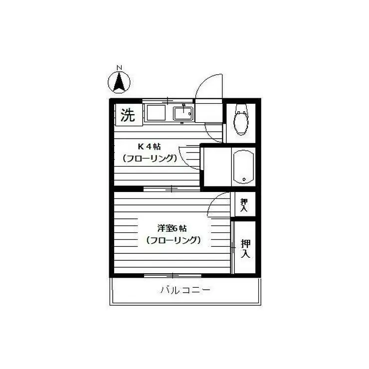 コーポカーサミア 2階階 間取り