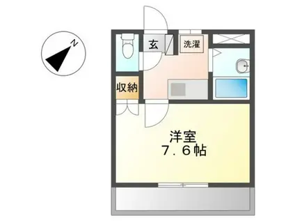 コーポリヴィエール39(1K/1階)の間取り写真
